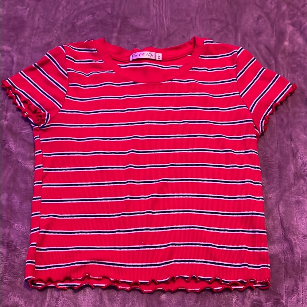 Red Striped Kids Shirt